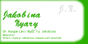 jakobina nyary business card